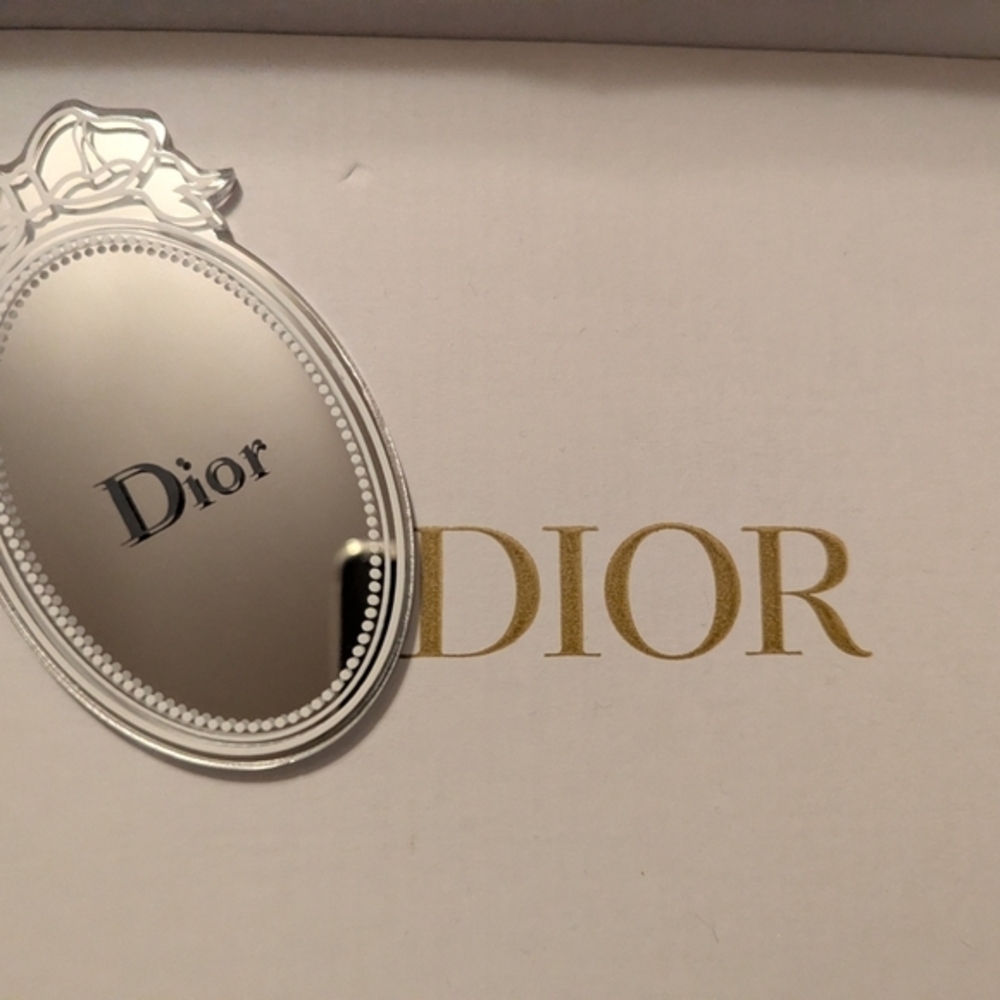 DIOR CHRISTIAN DIOR HAND MIRROR LOGO RIBBON DETAIL with COA.